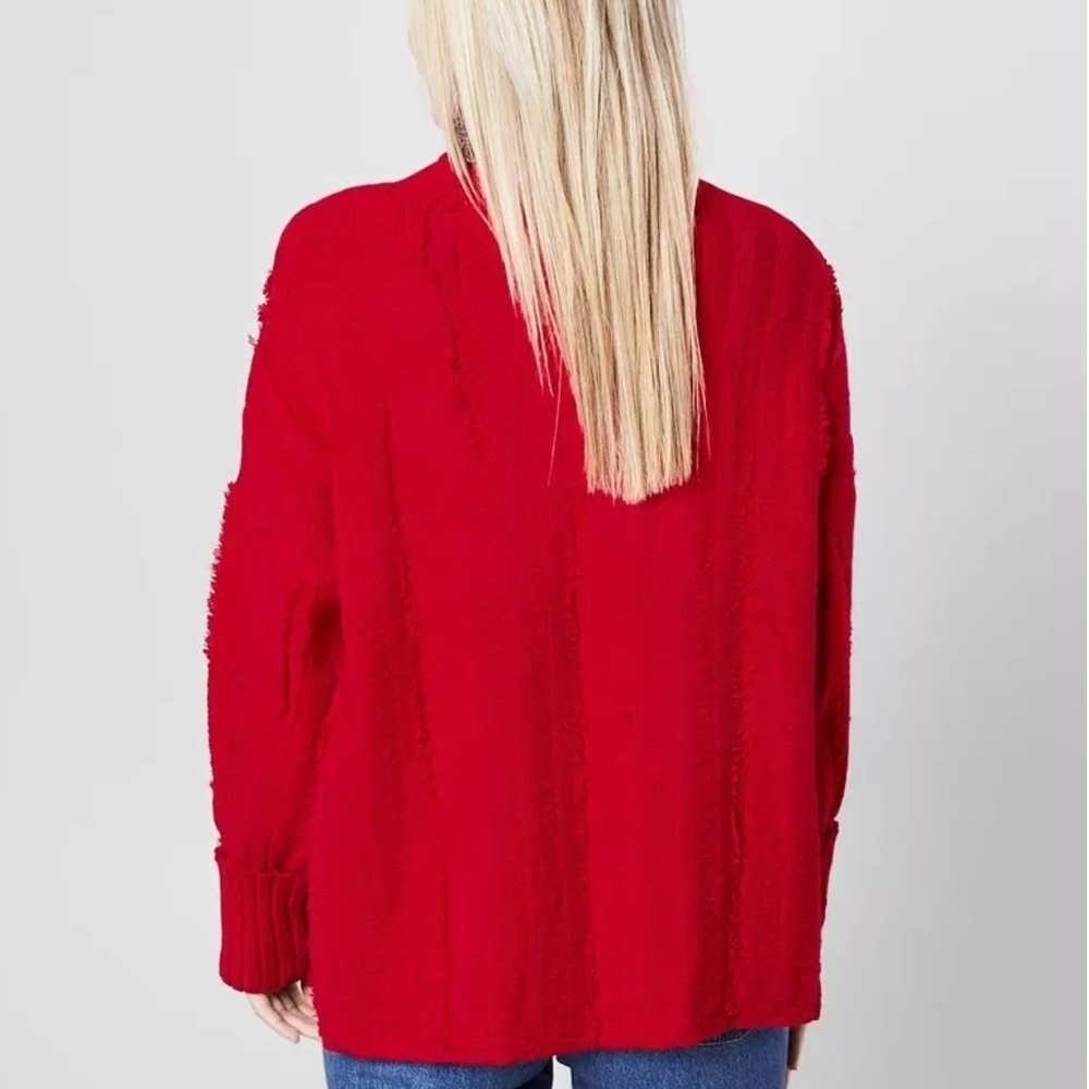 Gilli Vibrant Red Cowl Neck Sweater Size Large! - Picture 2 of 2